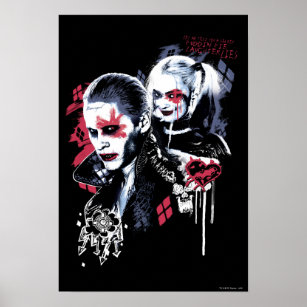 Suicide Squad   Joker & Harley Painted Graffiti Poster