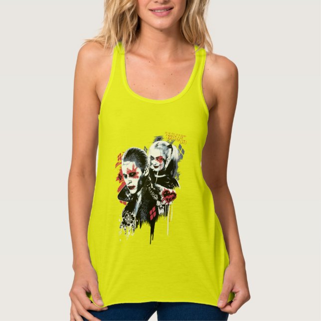 Suicide Squad | Joker & Harley Painted Graffiti Tank Top (Front)