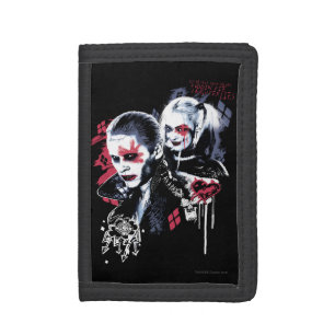 Suicide Squad Joker & Harley Painted Graffiti Tri-fold Wallet