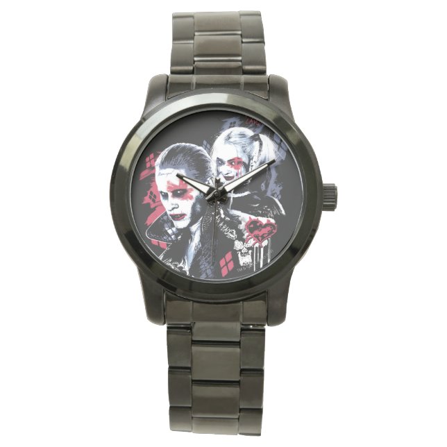 Suicide Squad | Joker & Harley Painted Graffiti Watch (Front)