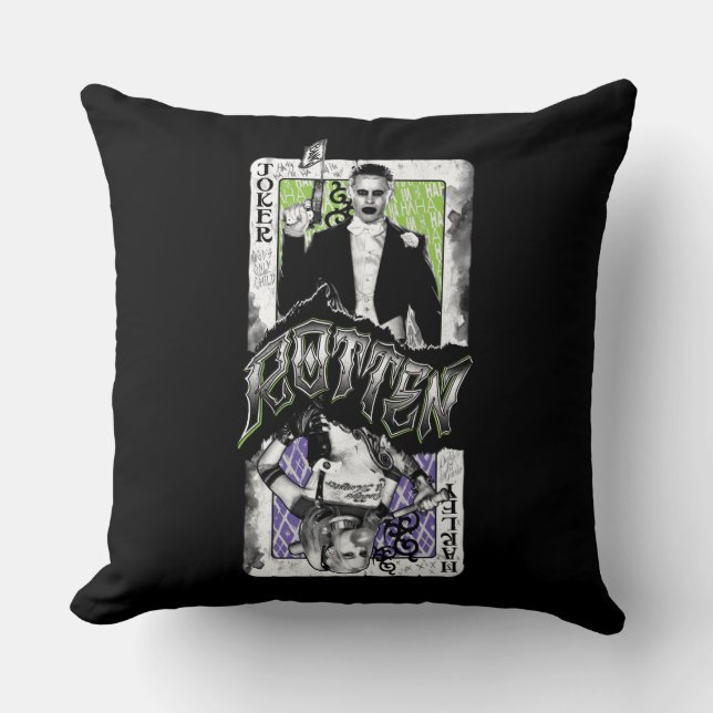 Suicide Squad | Joker & Harley Rotten Throw Pillow (Front)