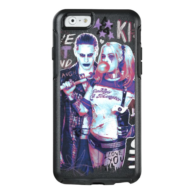 Suicide Squad | Joker & Harley Typography Photo Otterbox iPhone Case (Back)