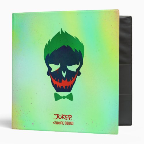 Suicide Squad  Joker Head Icon 3 Ring Binder