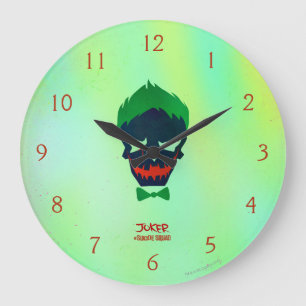 Suicide Squad   Joker Head Icon Large Clock