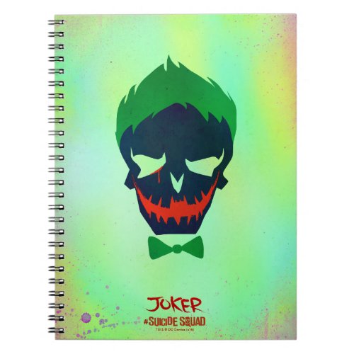 Suicide Squad  Joker Head Icon Notebook