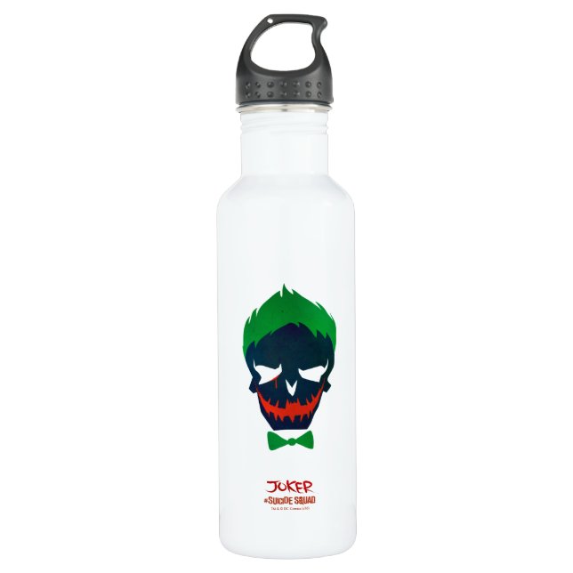 Suicide Squad | Joker Head Icon Stainless Steel Water Bottle (Front)