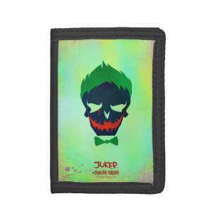 Suicide Squad   Joker Head Icon Tri-fold Wallet