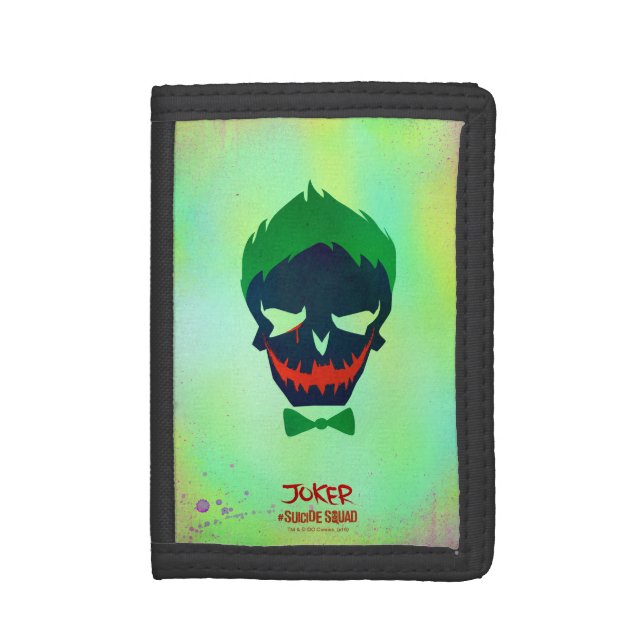 Suicide Squad | Joker Head Icon Trifold Wallet (Front Vertical)