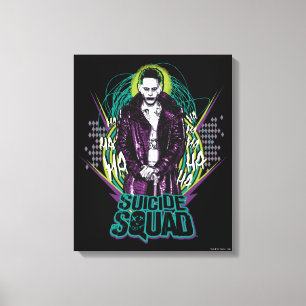 Suicide Squad Joker Retro Rock Graphic Canvas Print