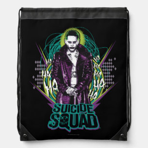 Suicide Squad   Joker Retro Rock Graphic Drawstring Bag