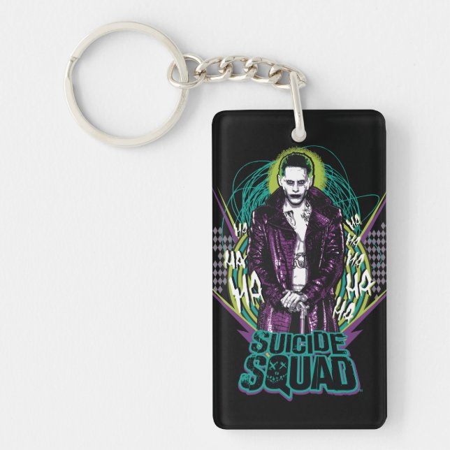 Suicide Squad | Joker Retro Rock Graphic Keychain (Front)