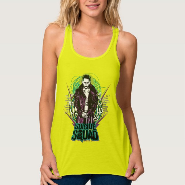 Suicide Squad | Joker Retro Rock Graphic Tank Top (Front)