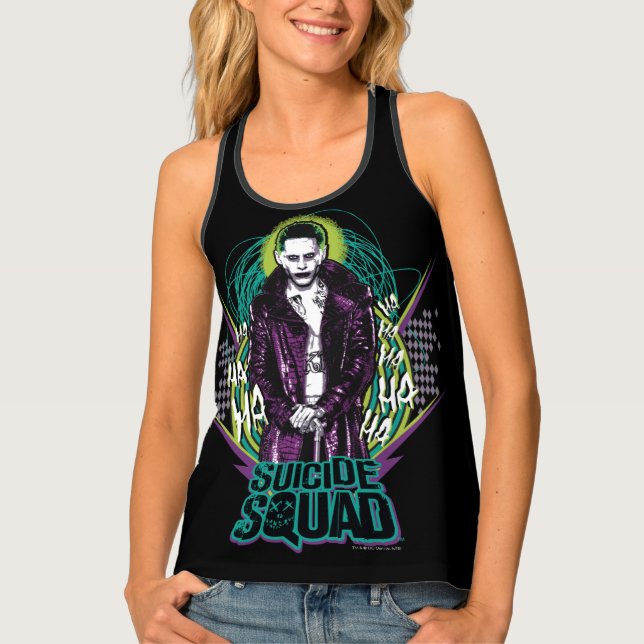 Suicide Squad | Joker Retro Rock Graphic Tank Top (Front)