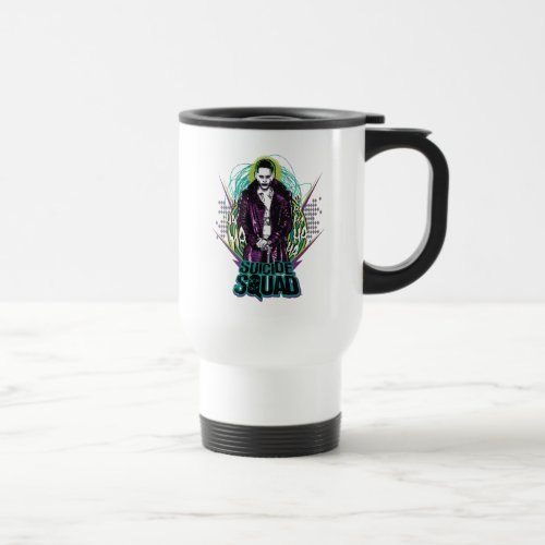 Suicide Squad  Joker Retro Rock Graphic Travel Mug