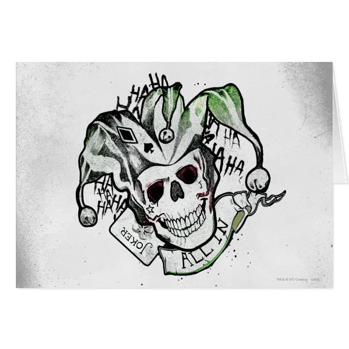 Suicide Squad Joker Skull All In Tattoo Art Zazzle Com