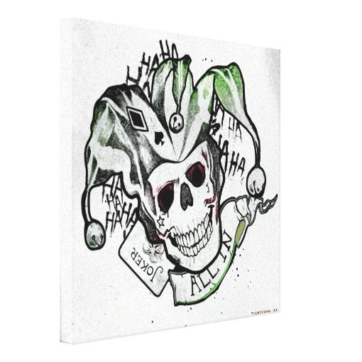 Suicide Squad Joker Skull All In Tattoo Art Canvas Print Zazzle