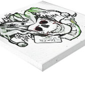 Suicide Squad | Joker Skull "All In" Tattoo Art Canvas Print | Zazzle