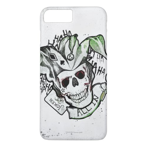 Suicide Squad  Joker Skull All In Tattoo Art iPhone 8 Plus7 Plus Case