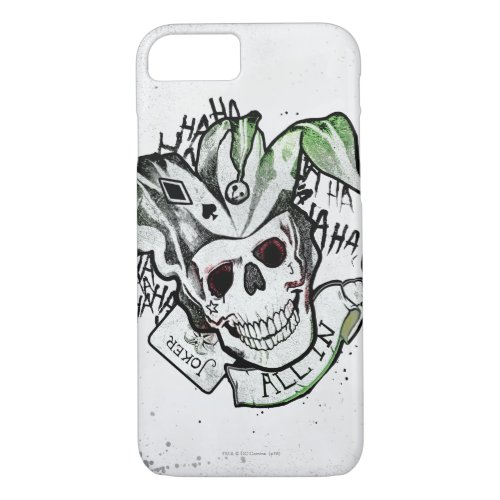 Suicide Squad  Joker Skull All In Tattoo Art iPhone 87 Case