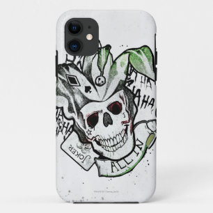 Suicide Squad Joker Skull "All In" Tattoo Art iPhone 11 Case