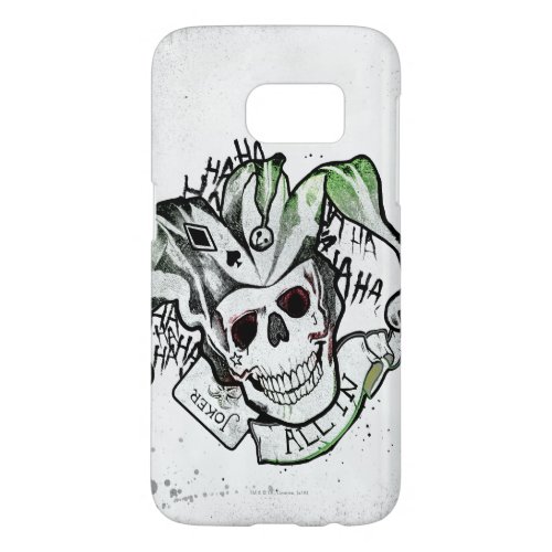 Suicide Squad  Joker Skull All In Tattoo Art Samsung Galaxy S7 Case