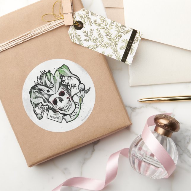 Porte-carte/dragonne Suicide Squad Skulls Avec Pendentif Joker Et Sticker - Neuf