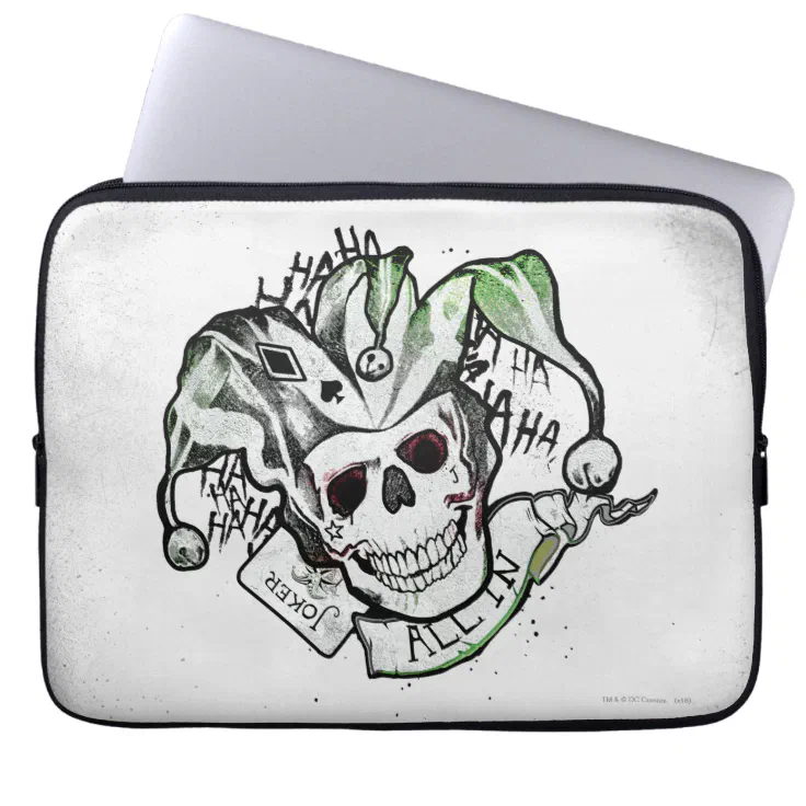 Suicide Squad Joker Skull All In Tattoo Art Laptop Sleeve Zazzle