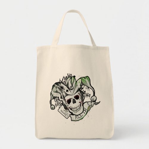 Suicide Squad  Joker Skull All In Tattoo Art Tote Bag
