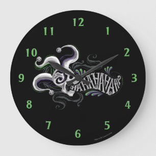 Suicide Squad Joker Skull - Haha Large Clock