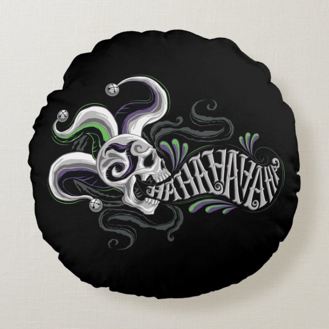 Suicide Squad | Joker Skull - Haha Round Pillow (Front)