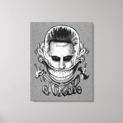 Suicide Squad  Joker Smile Canvas Print