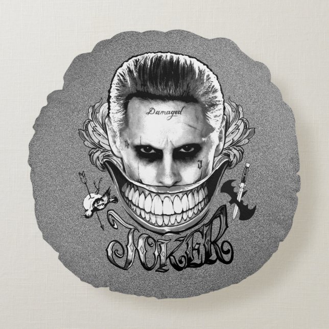 Suicide Squad | Joker Smile Round Pillow (Front)