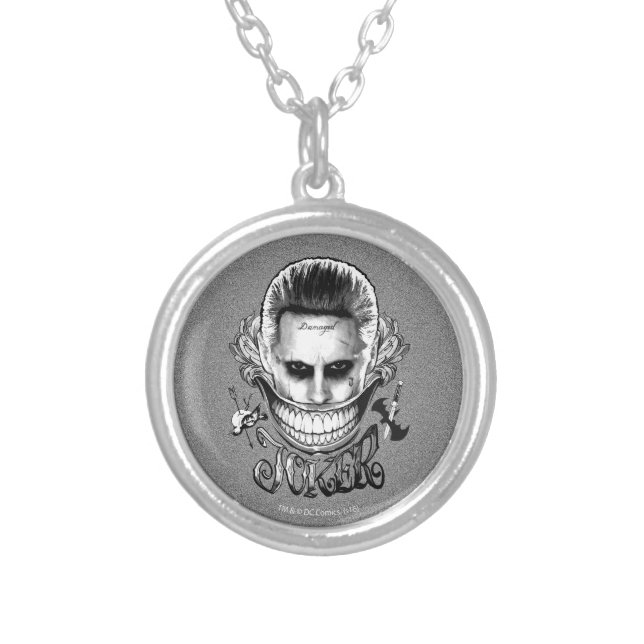 Suicide Squad | Joker Smile Silver Plated Necklace (Front)