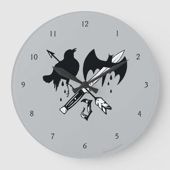 Suicide Squad | Joker Symbol Large Clock (Front)