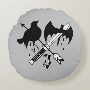 Suicide Squad Joker Symbol Round Pillow