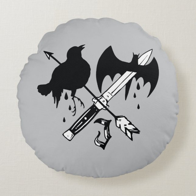 Suicide Squad | Joker Symbol Round Pillow (Front)