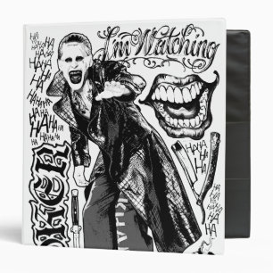 Suicide Squad   Joker Typography Photo 3 Ring Binder