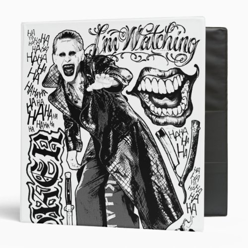 Suicide Squad  Joker Typography Photo 3 Ring Binder