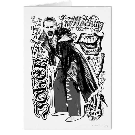 Suicide Squad | Joker Typography Photo Cards (Front)