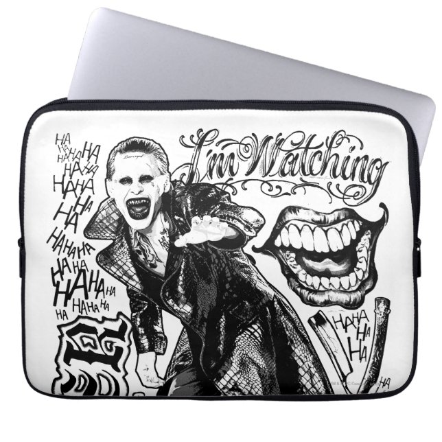 Suicide Squad | Joker Typography Photo Laptop Sleeve (Front)