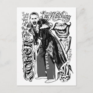 Suicide Squad   Joker Typography Photo Postcard