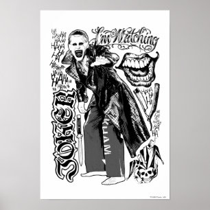 Suicide Squad Joker Typography Photo Poster