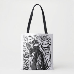 Suicide Squad Joker Typography Photo Tote Bag