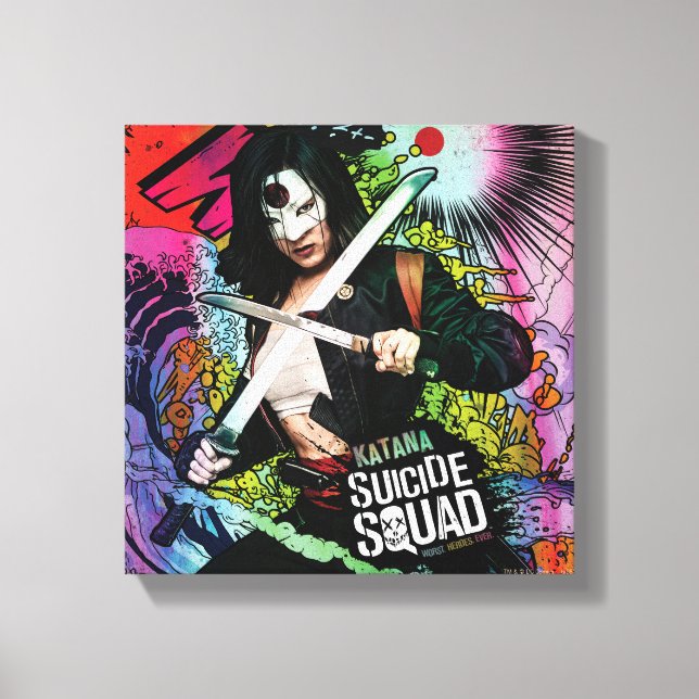 Suicide Squad | Katana Character Graffiti Canvas Print (Front)