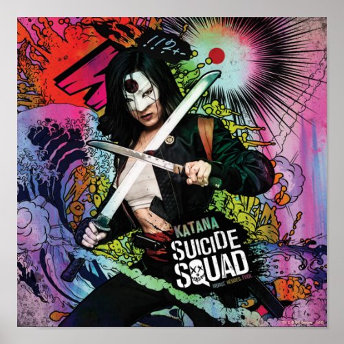 Suicide Squad  Katana Character Graffiti Poster