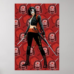 Suicide Squad Katana Comic Book Art Poster