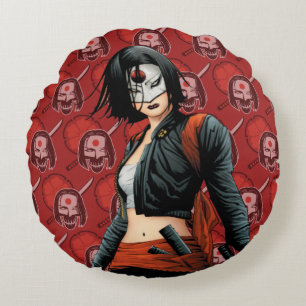 Suicide Squad Katana Comic Book Art Round Pillow