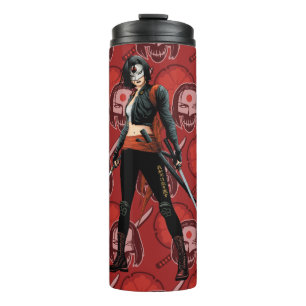 Suicide Squad   Katana Comic Book Art Thermal Tumbler