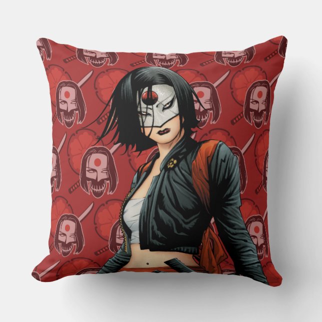 Suicide Squad | Katana Comic Book Art Throw Pillow (Front)