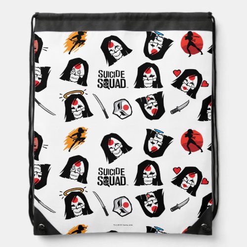 Suicide Squad  Katana Emoji Pattern Drawstring Bag